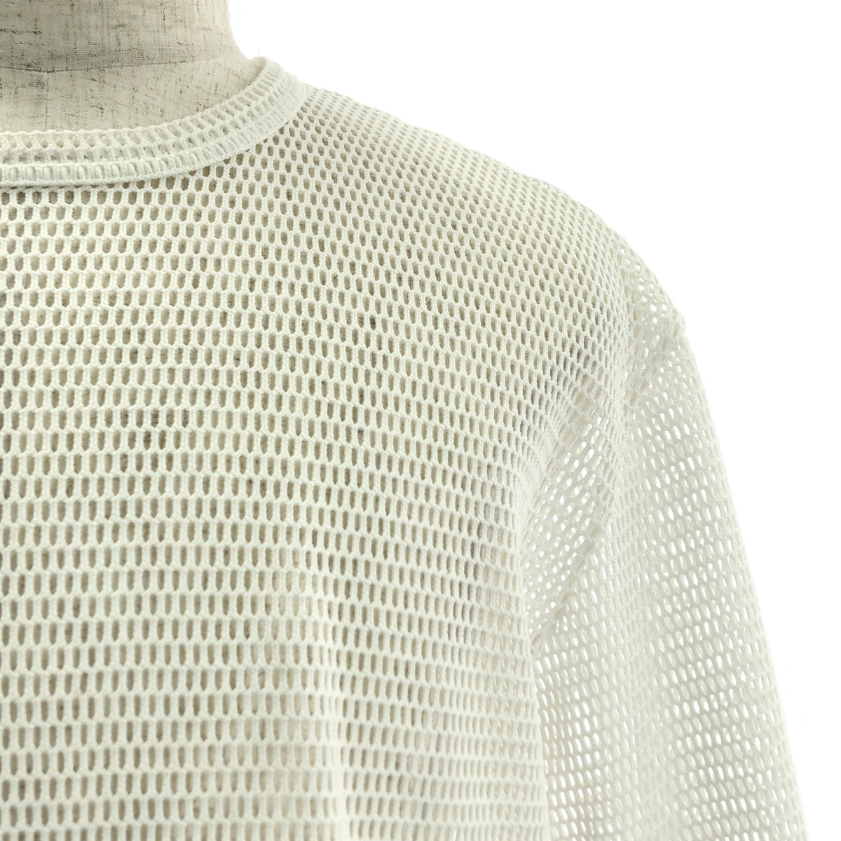 BLACK COMME des GARCONS / 블랙콤 데 갤슨 | 폴리에스테르 변형 메쉬 크루넥 T셔츠 컷소우 | S | 맨즈