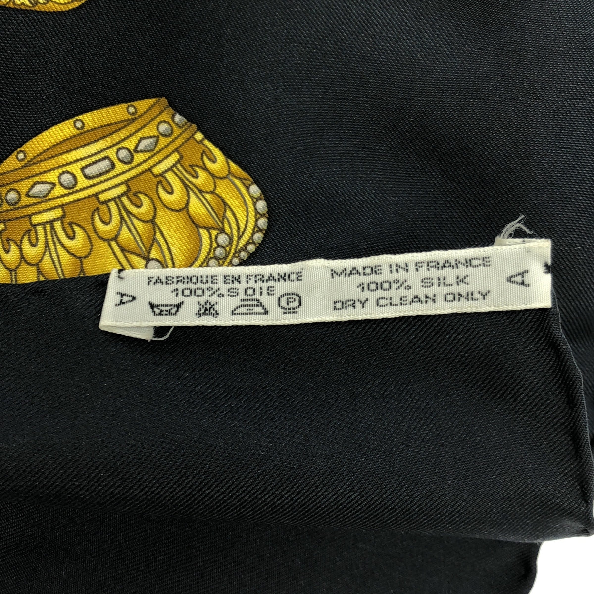 【美品】  HERMES / エルメス | LES TAMBOURS タンブールの太鼓 カレ90 シルク スカーフ | ブラック/ゴールド