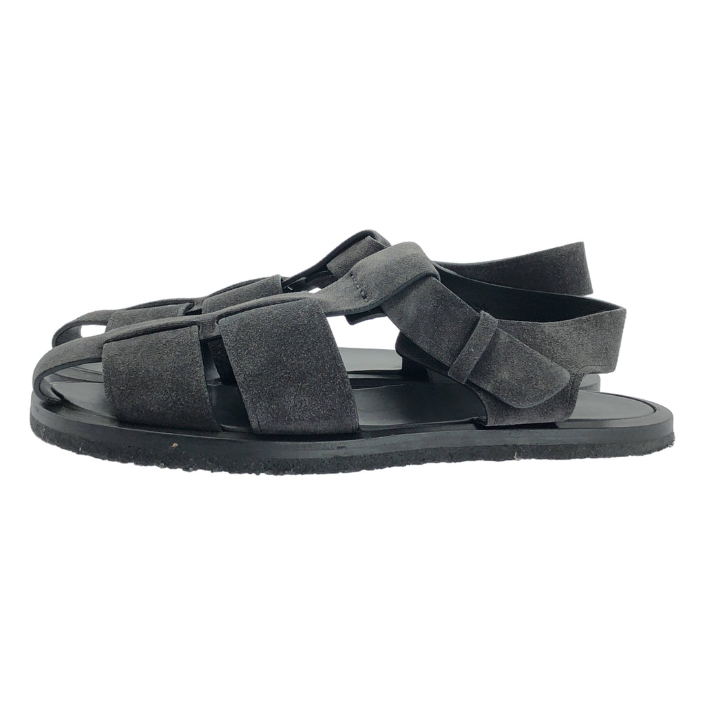 【美品】  THE ROW / ザロウ | FISHERMAN CREPE スエード フィッシャーマンサンダル クレープソール | 40 | チャコール | メンズ