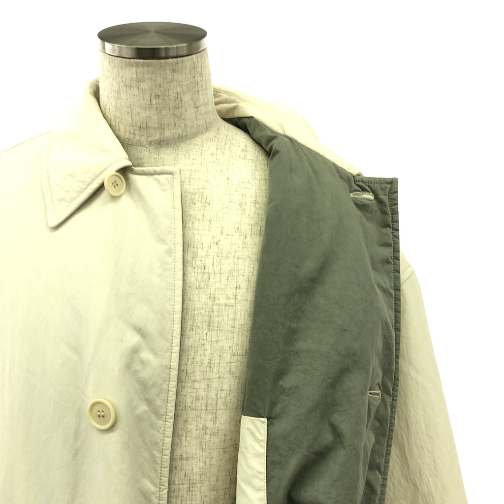 GUCCI / グッチ | BELTED MONOGRAM SUPREME PADDED COAT ベルト付 コート | 48 | アイボリー | メンズ