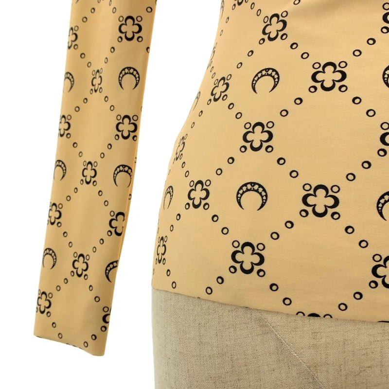 MARINE SERRE / 마린 세르 | 세컨드 스킨 모노그램 컷소 | S | 여성