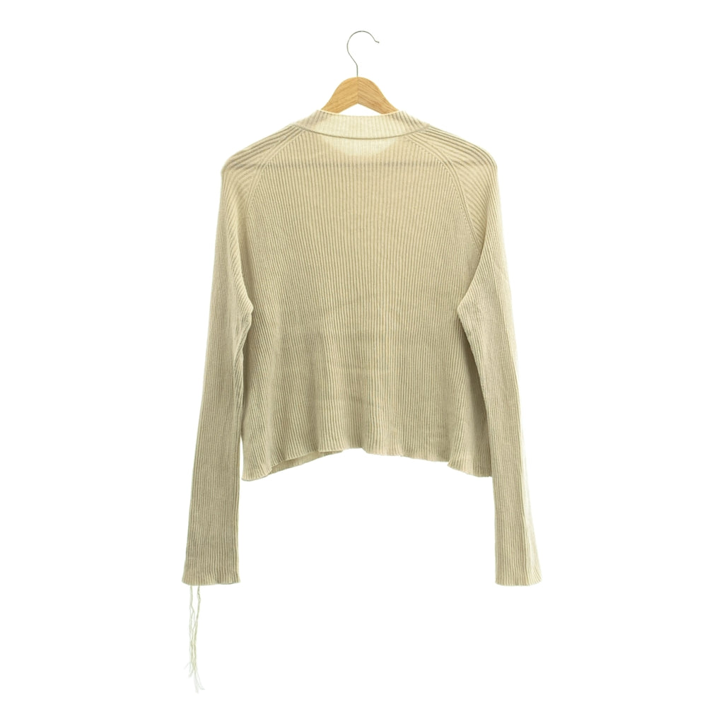 Y's / Y's Yohji Yamamoto | 2024SS | 棉質羅紋繫帶袖針織衫 | 尺寸 2 | 女款