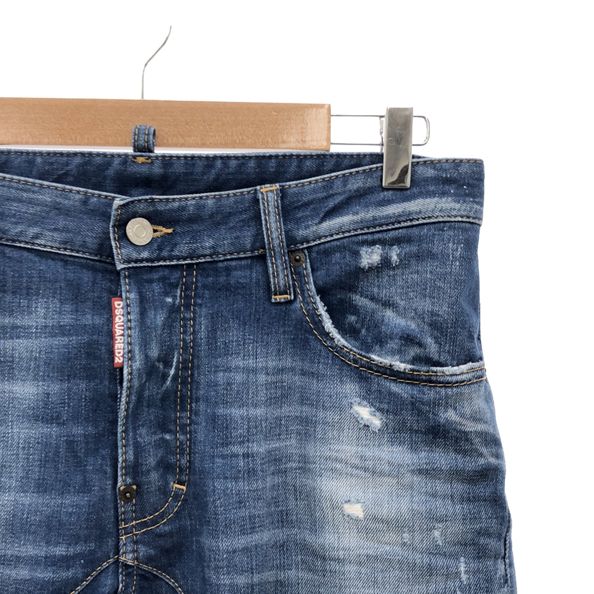 DSQUARED2 / Dsquared | 2020春夏 | TIDY BIKER 破損修復彈性牛仔褲 | 46 |靛藍 |男士