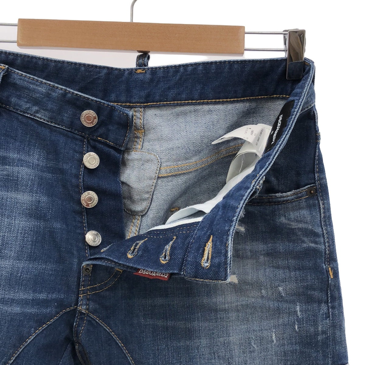 DSQUARED2 / Dsquared | 2020春夏 | TIDY BIKER 破損修復彈性牛仔褲 | 46 |靛藍 |男士