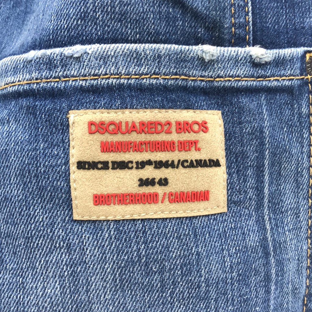 DSQUARED2 / Dsquared | 2020春夏 | TIDY BIKER 破損修復彈性牛仔褲 | 46 |靛藍 |男士