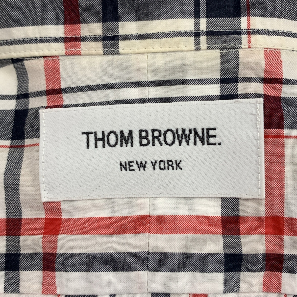 THOM BROWNE | 圓領格紋襯衫 | 尺寸 1 | 男款