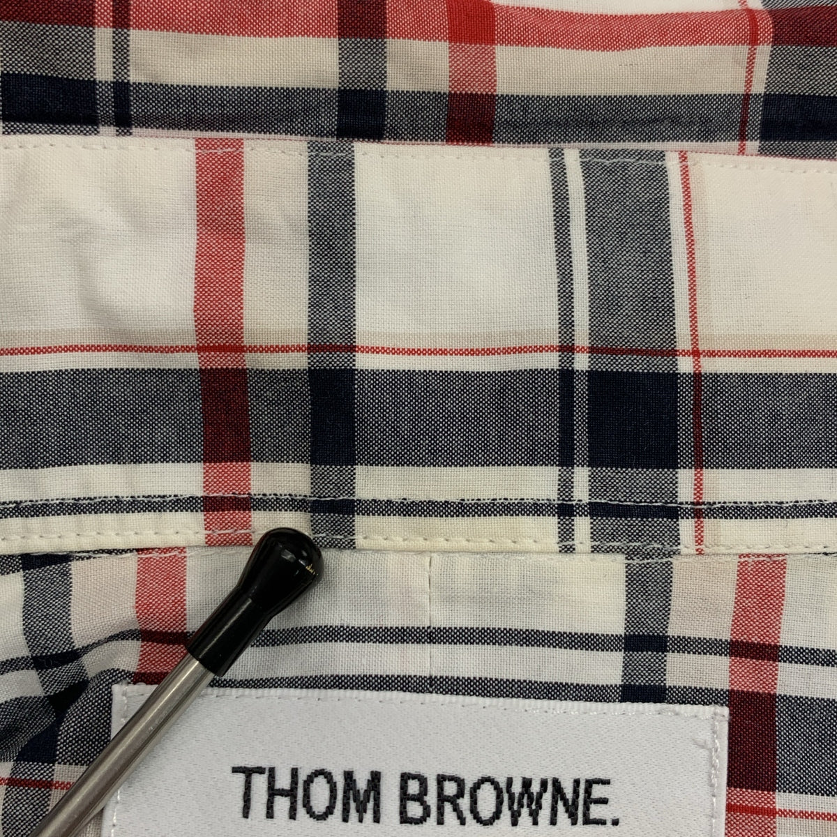 THOM BROWNE | 圓領格紋襯衫 | 尺寸 1 | 男款