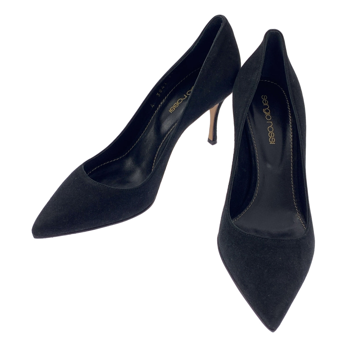 Sergio Rossi | 絨面革與皮革尖頭高跟鞋 | 尺寸 35 1/2 | 女款