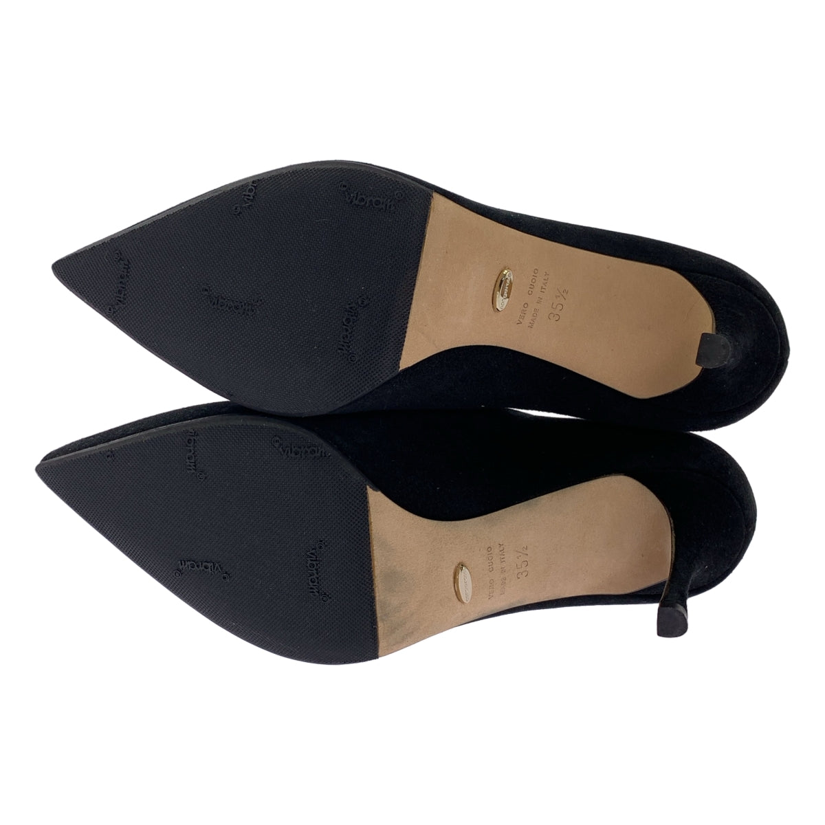 Sergio Rossi | 絨面革與皮革尖頭高跟鞋 | 尺寸 35 1/2 | 女款