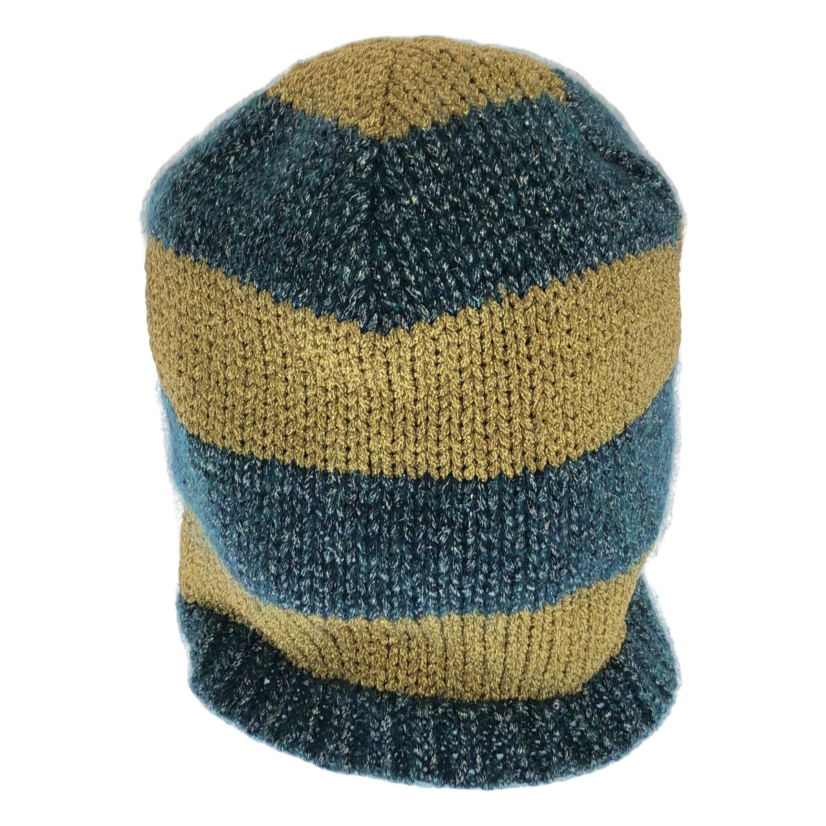 【美品】  GUCCI / グッチ | モヘヤ ビーニーキャップ / ニット帽 | M（57cm) | ゴールド/ブルー | レディース