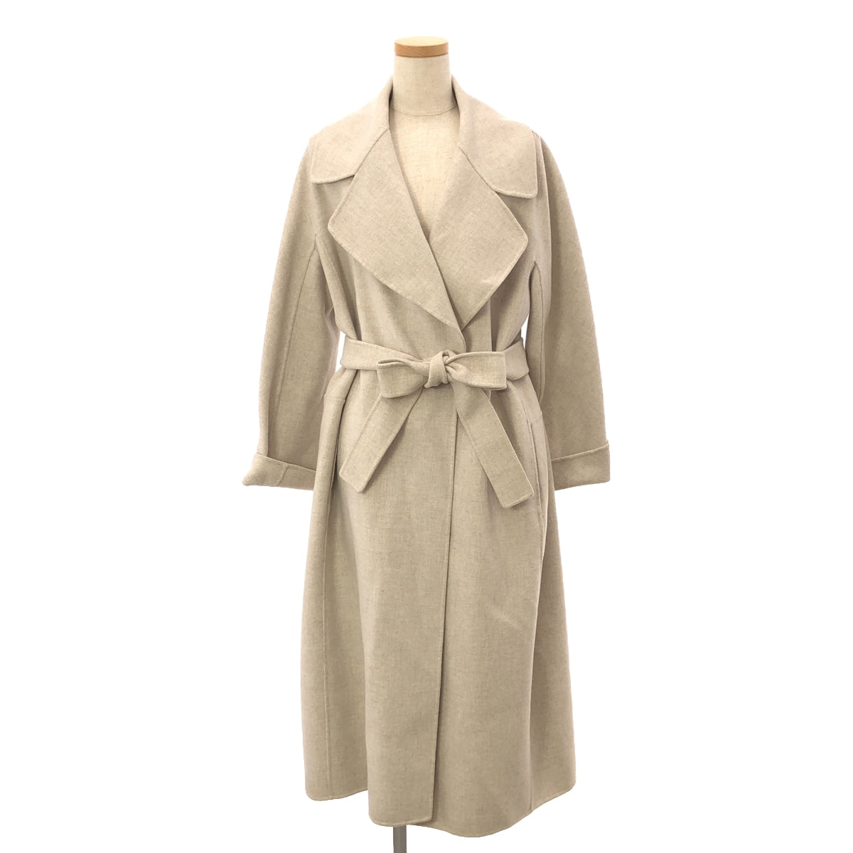 S MAX MARA | Cucito A Mano Velvet Double Face Coat | 40 | Beige | Women's