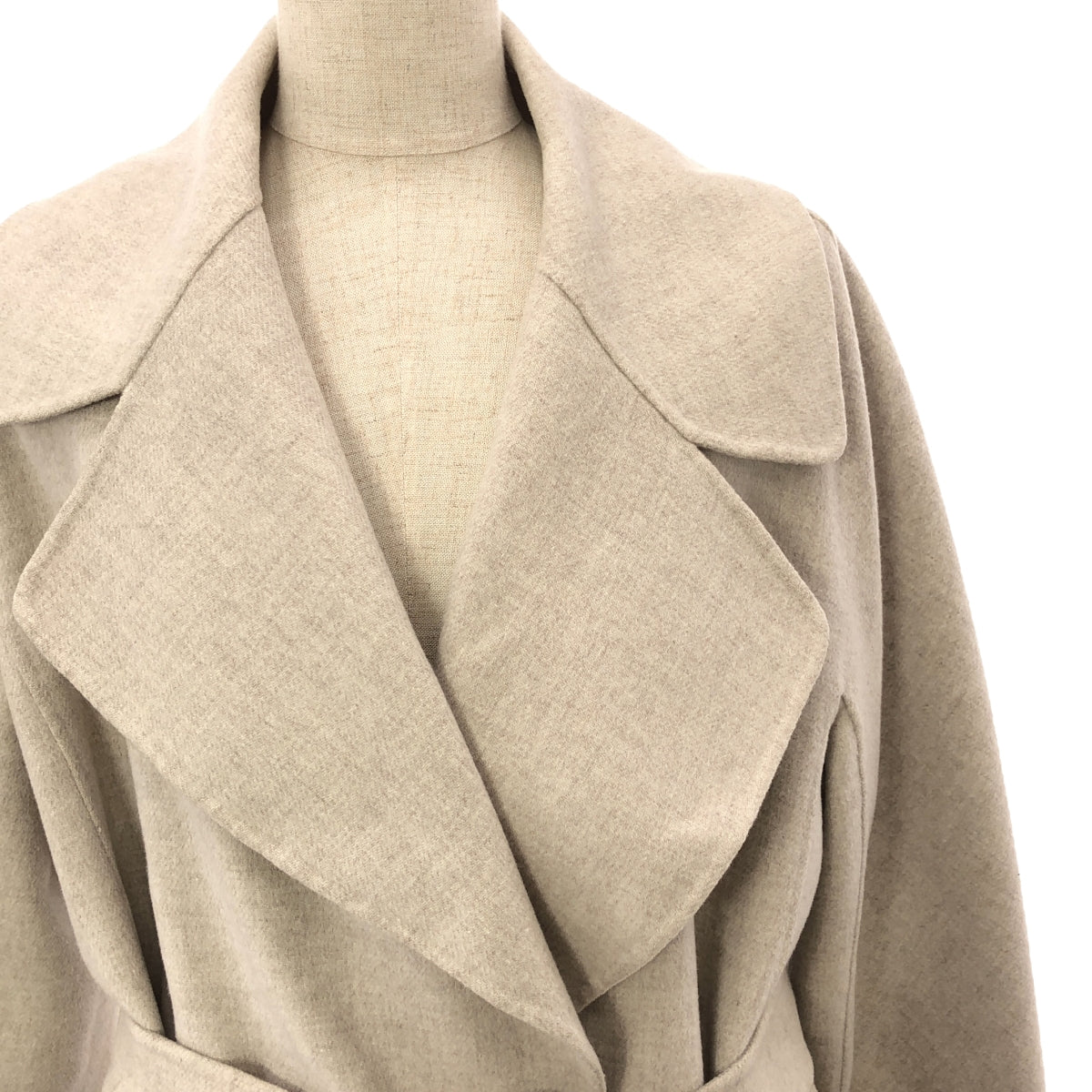 S MAX MARA | Cucito A Mano Velvet Double Face Coat | 40 | Beige | Women's