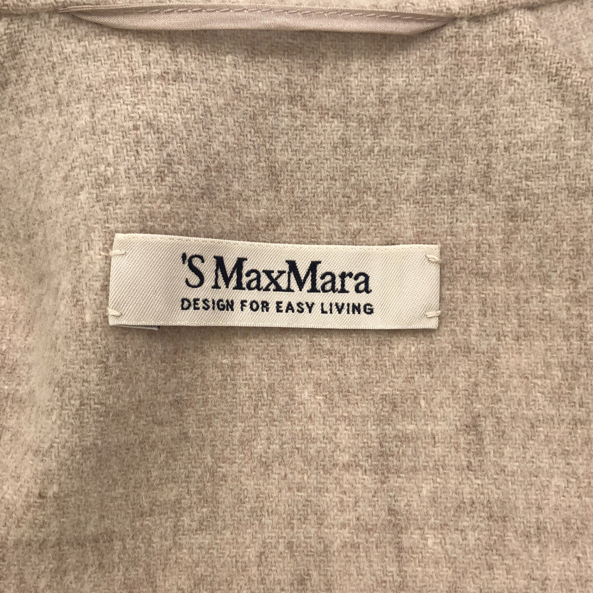 S MAX MARA | Cucito A Mano Velvet Double Face Coat | 40 | Beige | Women's