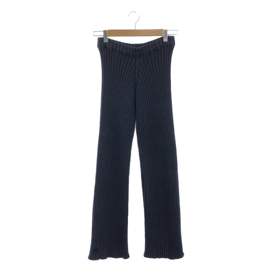 [Good Condition] BASErange / Base Range | MARU PANTS COTTON RIB Knit Pants | S | Navy | Women's