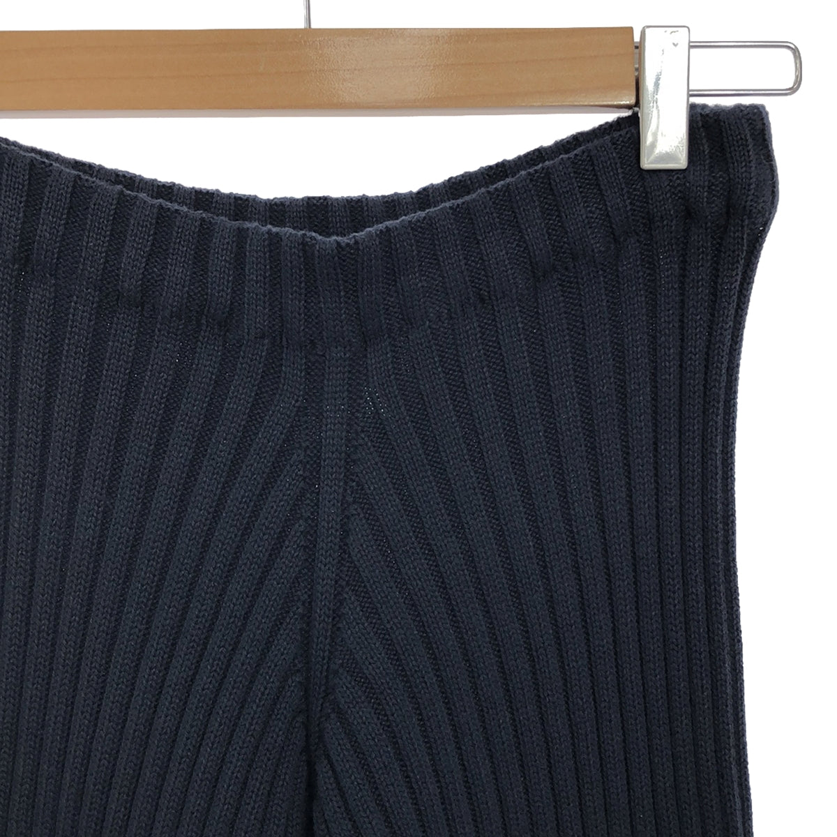 [Good Condition] BASErange / Base Range | MARU PANTS COTTON RIB Knit Pants | S | Navy | Women's