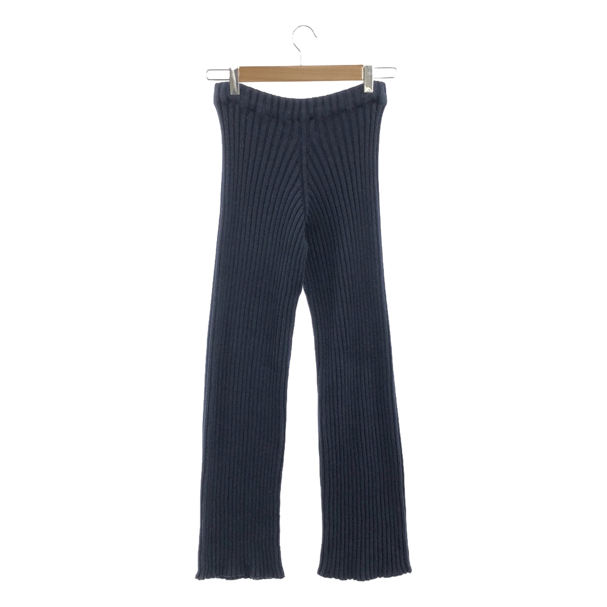 [Good Condition] BASErange / Base Range | MARU PANTS COTTON RIB Knit Pants | S | Navy | Women's