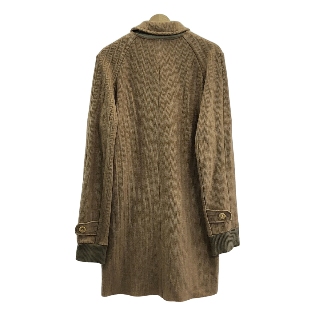 sacai / サカイ | ウール ヘリンボーン リブ チンストラップ ステンカラーコート | 3 | ベージュ | メンズ