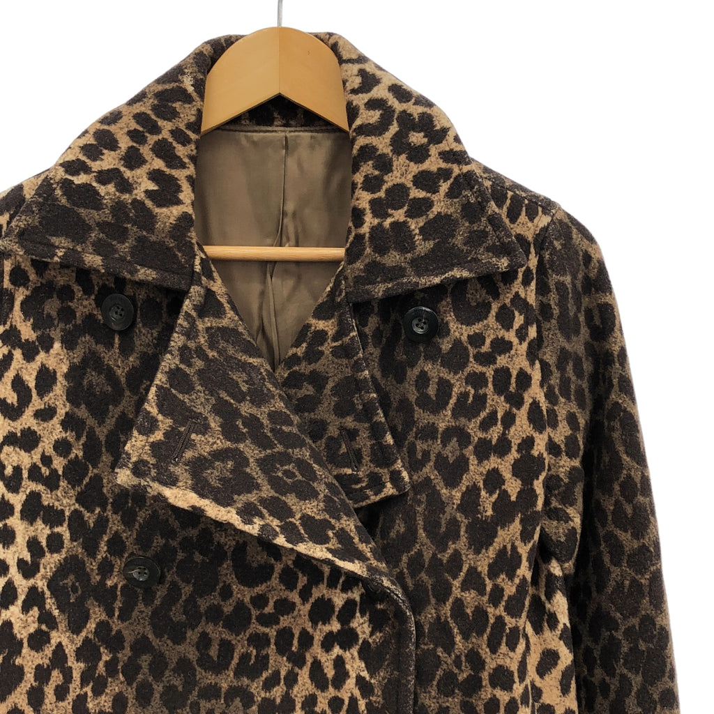 HYSTERIC GLAMOUR / ヒステリックグラマー | ウール レオパード チェスターコート | F | ブラウン | レディース