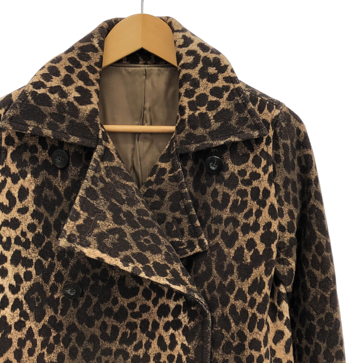 HYSTERIC GLAMOUR / ヒステリックグラマー | ウール レオパード チェスターコート | F | ブラウン | レディース