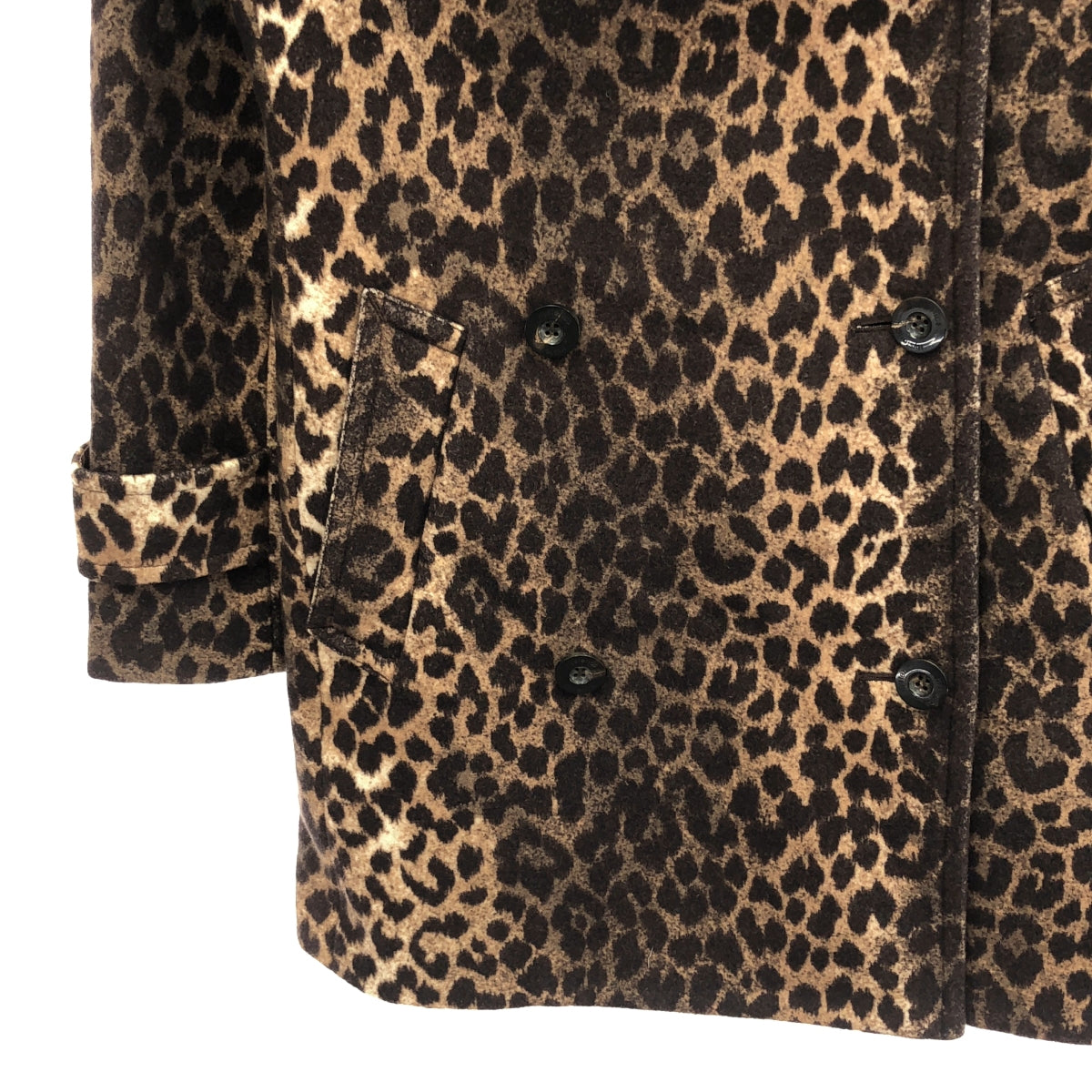 HYSTERIC GLAMOUR / ヒステリックグラマー | ウール レオパード チェスターコート | F | ブラウン | レディース