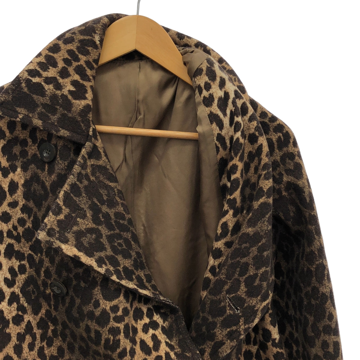HYSTERIC GLAMOUR / ヒステリックグラマー | ウール レオパード チェスターコート | F | ブラウン | レディース