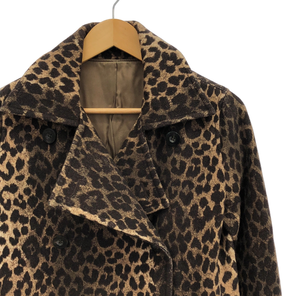 HYSTERIC GLAMOUR / ヒステリックグラマー | ウール レオパード チェスターコート | F | ブラウン | レディース