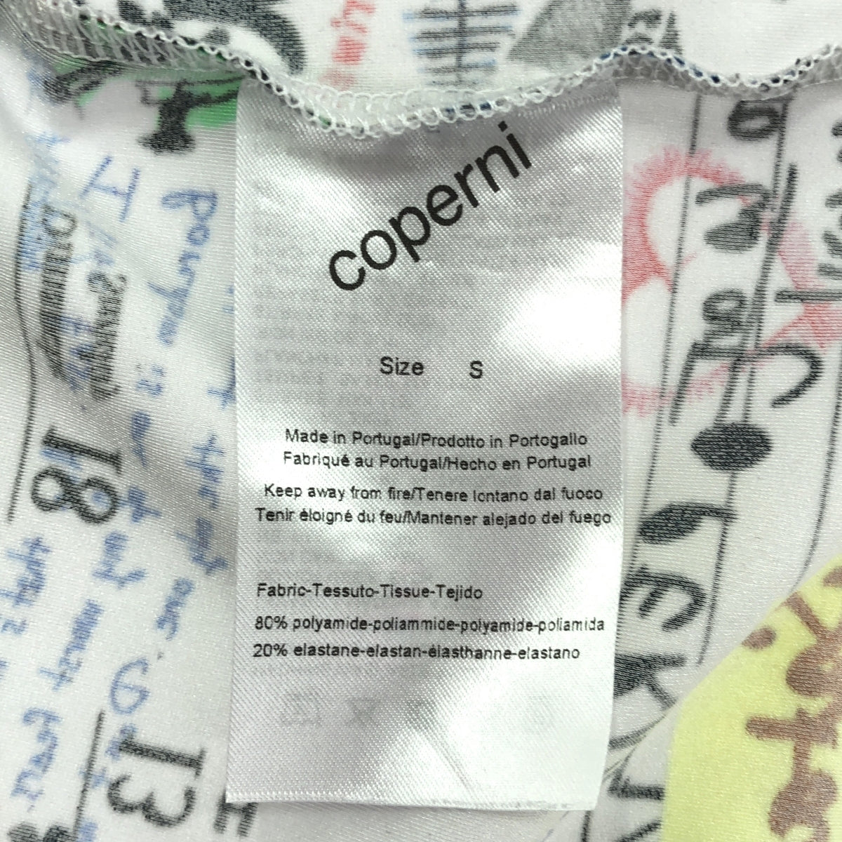 Coperni / 코페르니 | 총 무늬 스트레치 썸홀 하이넥 컷소우 탑스 | S | 여성