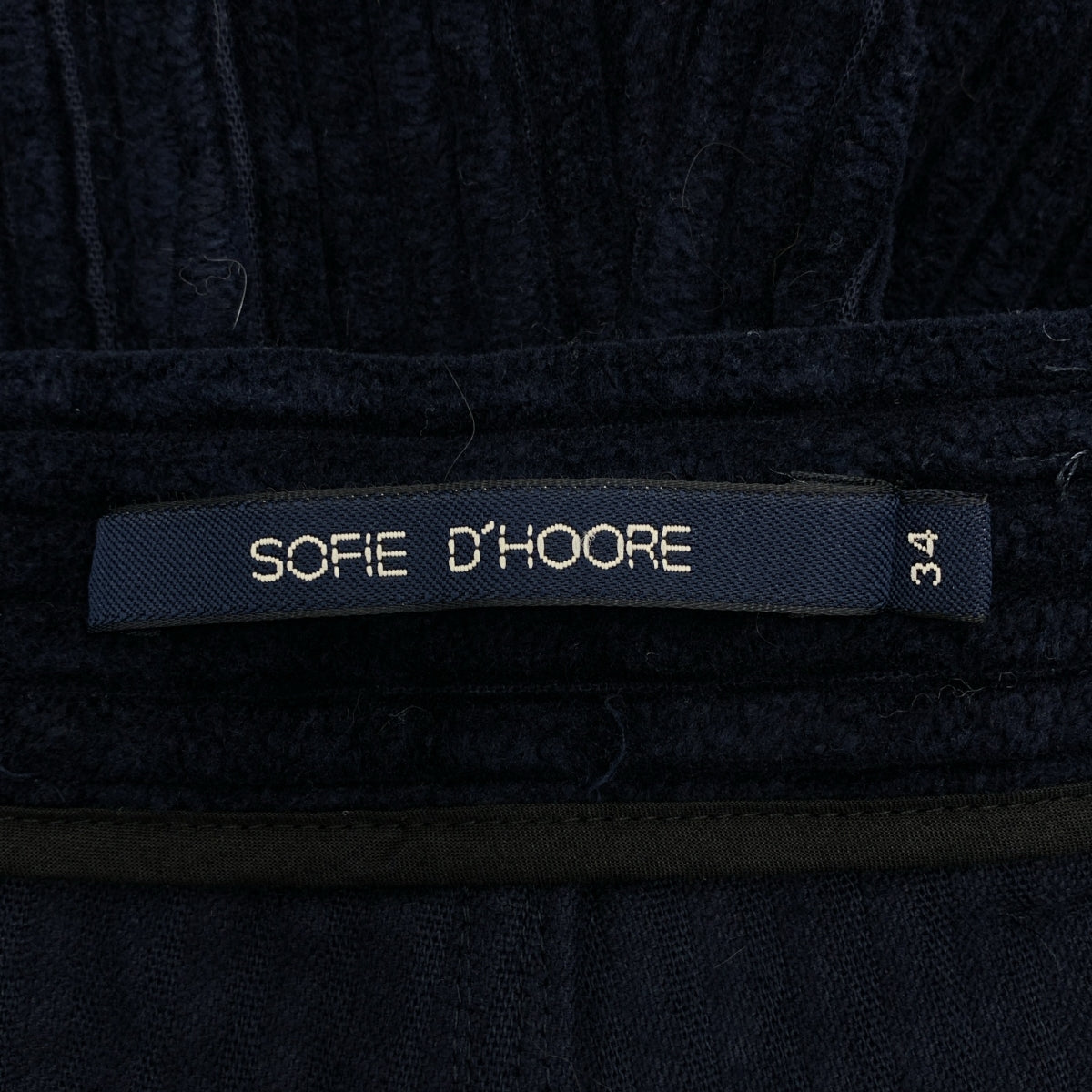 SOFIE D'HOORE / ソフィードール | 太畝 コーデュロイ ワイド パンツ | 34 | ネイビー | レディース