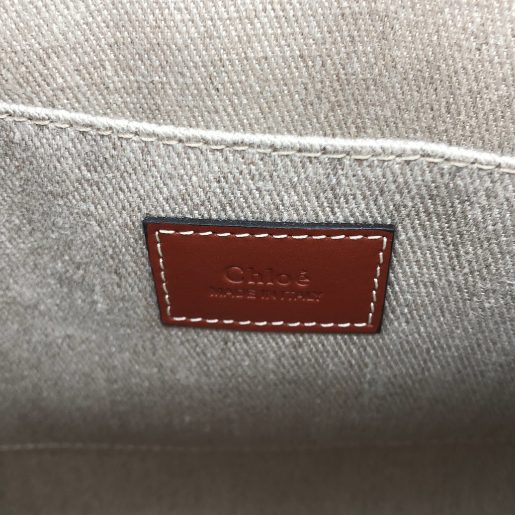 【美品】  Chloe / クロエ | Woody ウッディ スモール フリンジ 2Way ショルダー トートバッグ | ホワイト | レディース