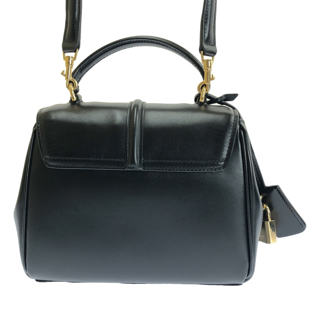 [狀況良好] CELINE | Mini 16 Seize 2way 手提單肩包 |黑色/金色 |女性的