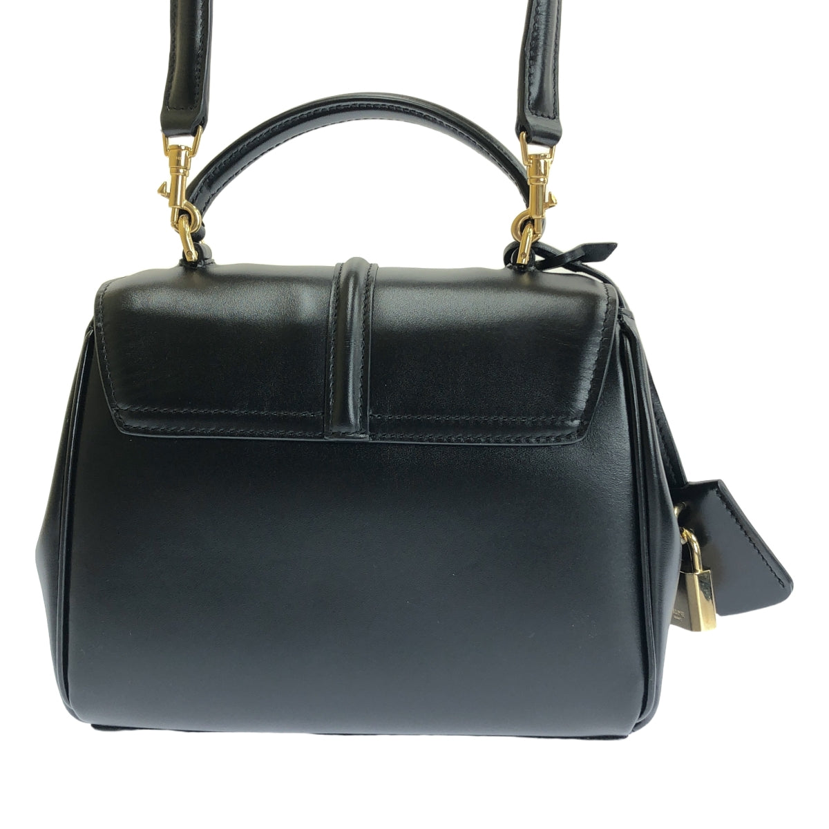 [狀況良好] CELINE | Mini 16 Seize 2way 手提單肩包 |黑色/金色 |女性的