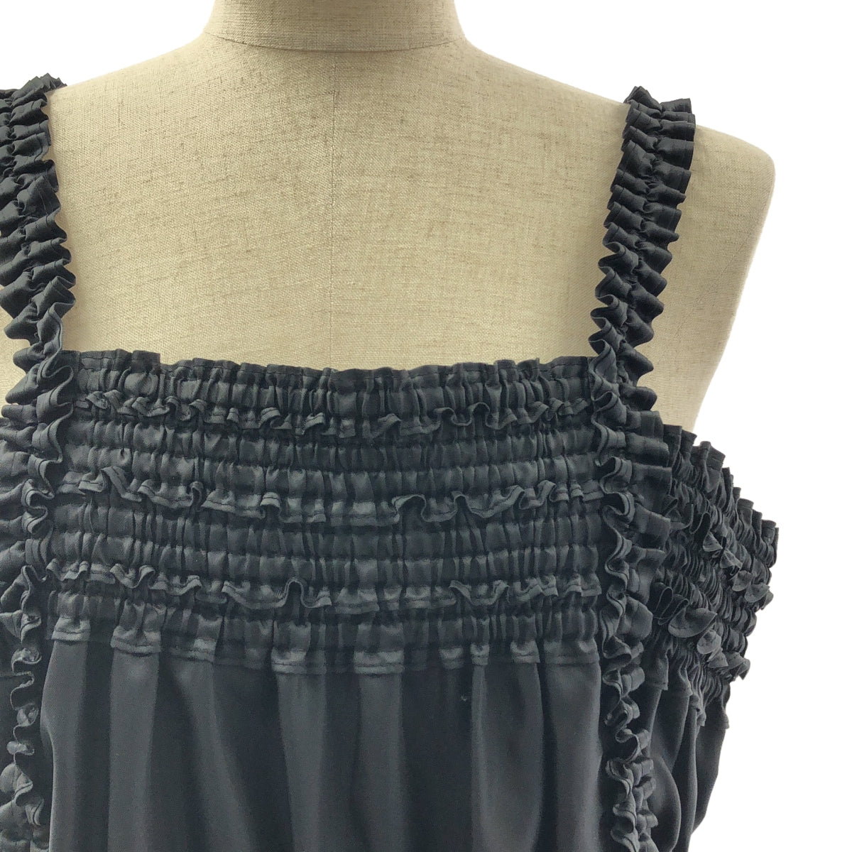 noir kei ninomiya / ノワールケイニノミヤ | 2024AW | ギャザーフリルデザイン エステルツイルワンピース | S | レディース