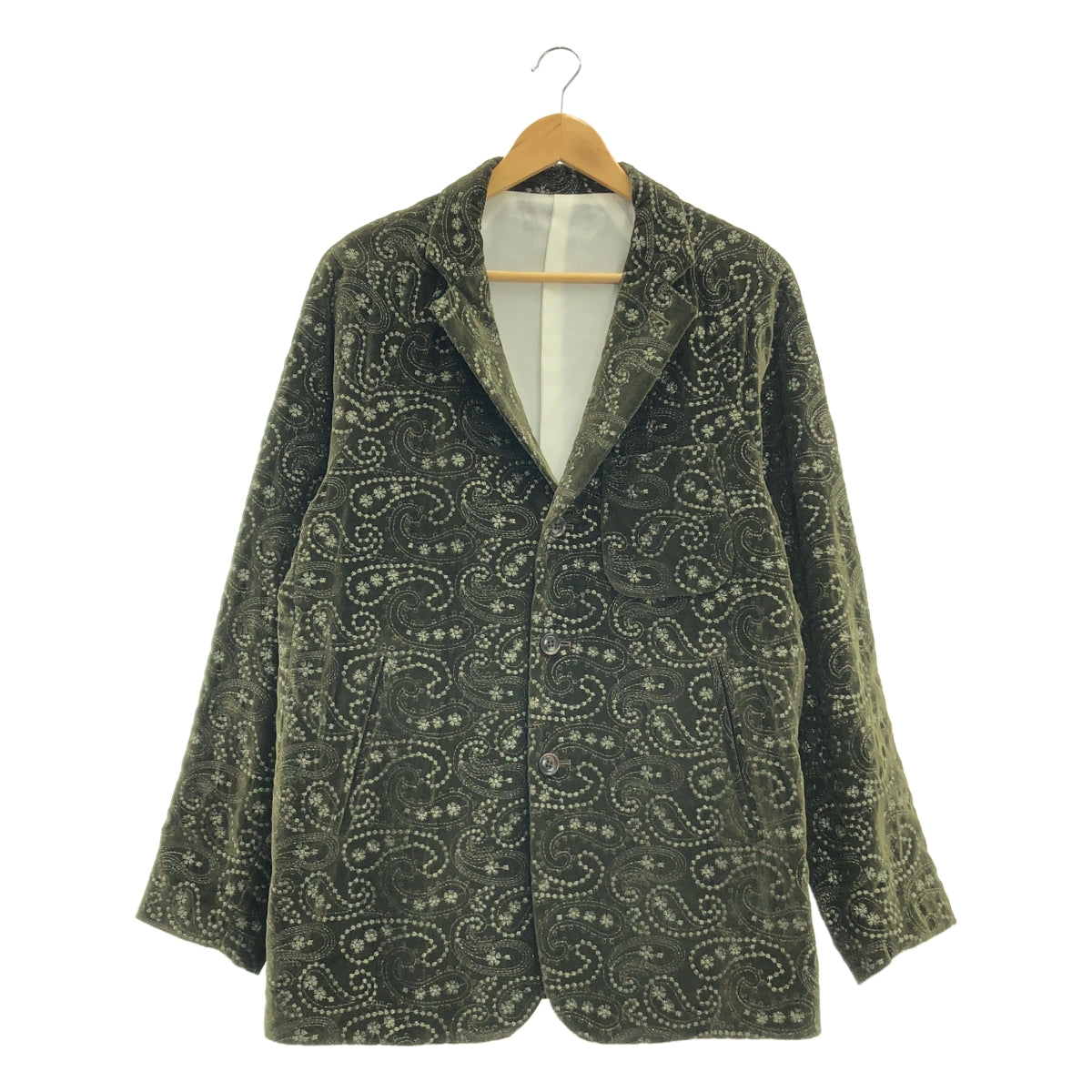 Needles / ニードルス | Raglan Jacket Emb. Velvet ペイズリー刺しゅう ベルベット ラグランジャケット | M | メンズ
