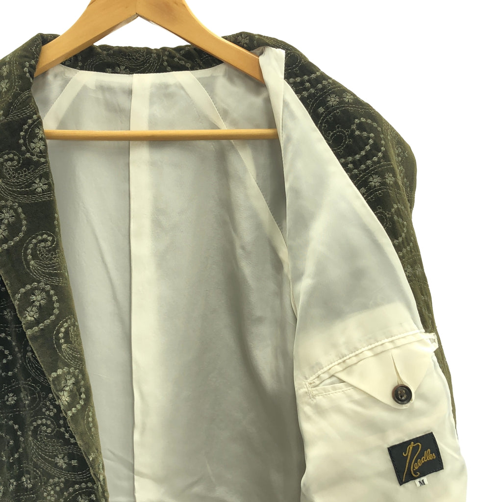 Needles / ニードルス | Raglan Jacket Emb. Velvet ペイズリー刺しゅう ベルベット ラグランジャケット | M | メンズ