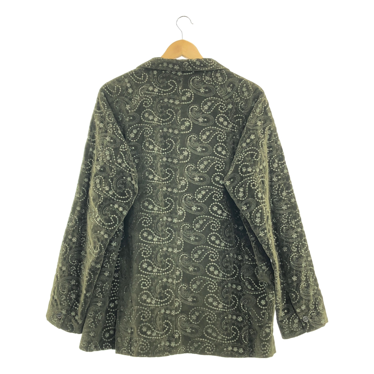 [狀況極佳] Needles | 佩斯利刺繡天鵝絨插肩外套 | M碼 | 卡其色 | 男款