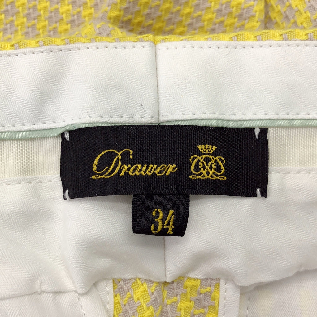 Drawer / ドゥロワー | 2023SS | SPRING / ハウンドトゥーステーパードパンツ | 34 | イエロー | レディース