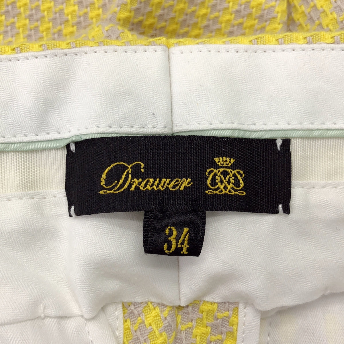 Drawer / ドゥロワー | 2023SS | SPRING / ハウンドトゥーステーパードパンツ | 34 | イエロー | レディース