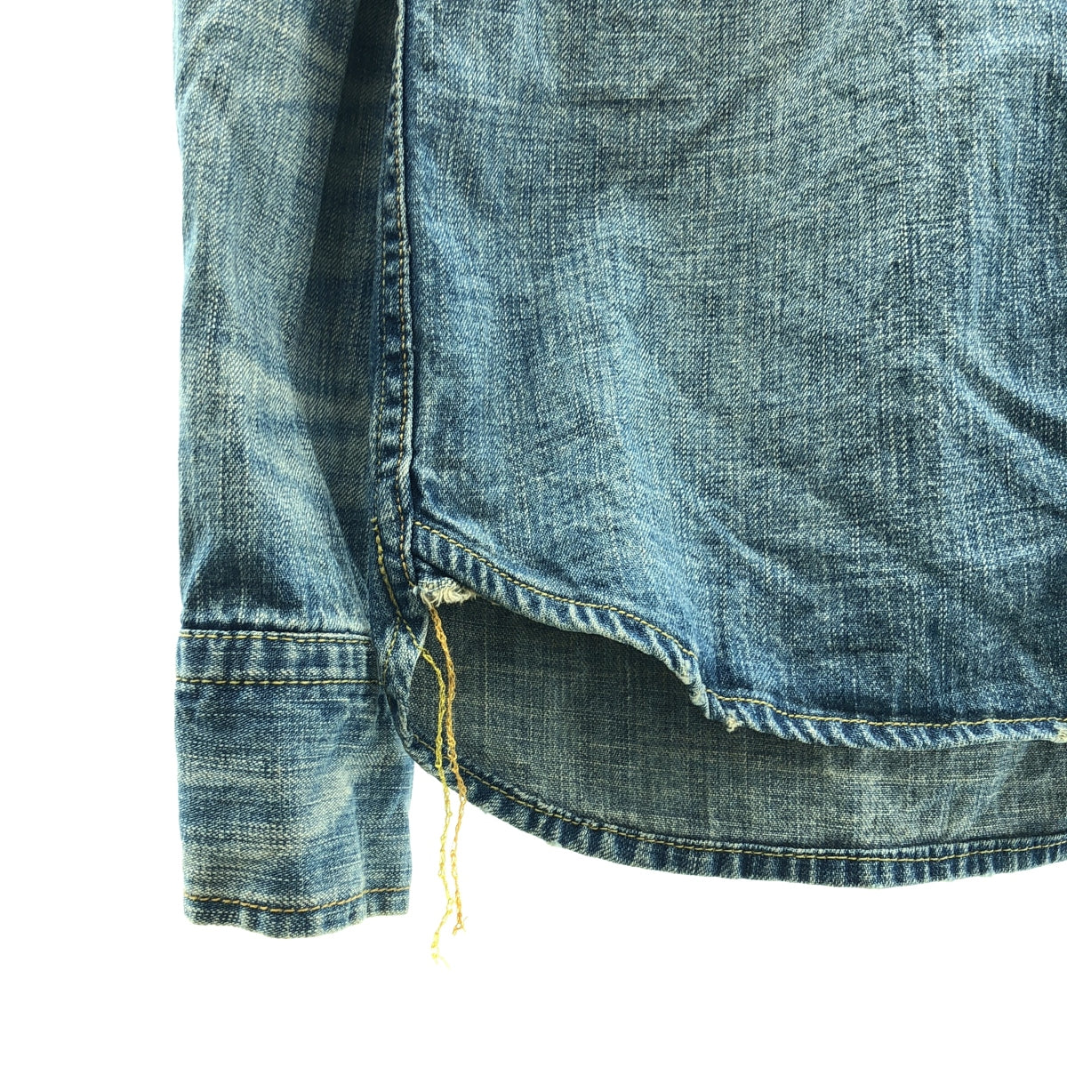 REMI RELIEF / 레미 릴리프 | BEAMS 별주 스터드 엠브로이드 데님 셔츠 | M | 남성