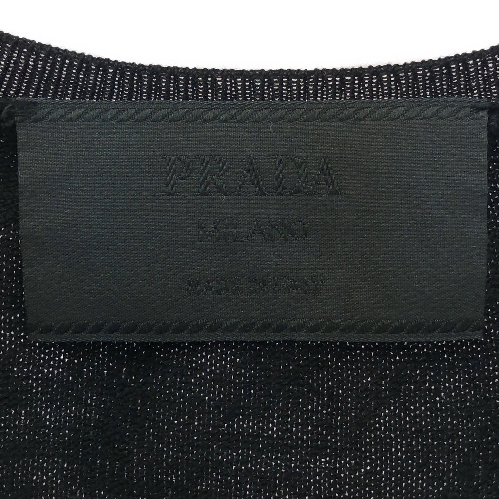 PRADA | 羊毛V領針織洋裝 | 50碼 | 黑色 | 女款
