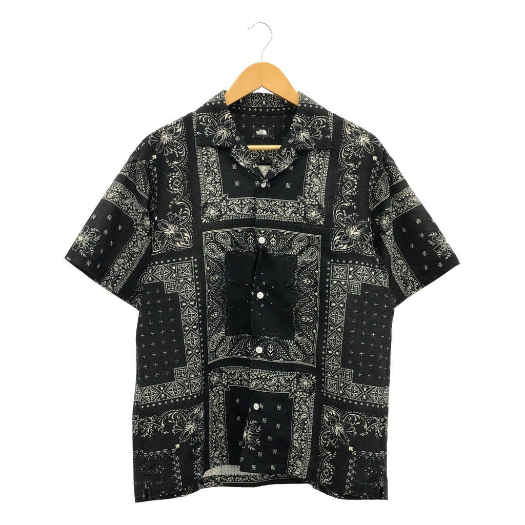 [新品] THE NORTH FACE / 北面 | 春夏攀岩夏季襯衫 佩斯利花紋 | L碼 | 黑色 | 男款
