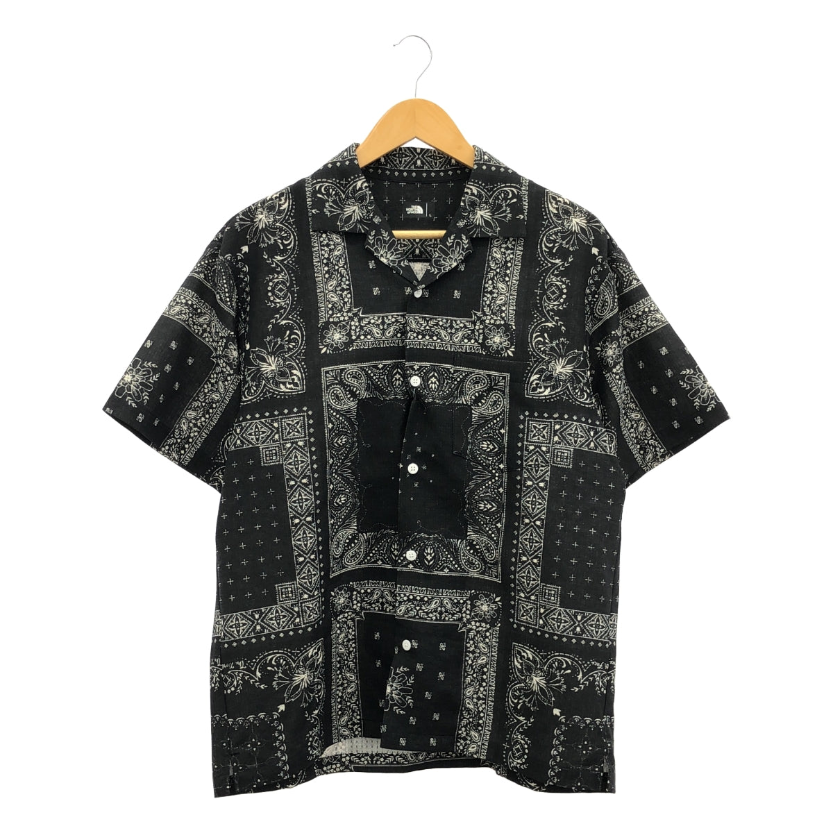 [新品] THE NORTH FACE / 北面 | 春夏攀岩夏季襯衫 佩斯利花紋 | L碼 | 黑色 | 男款