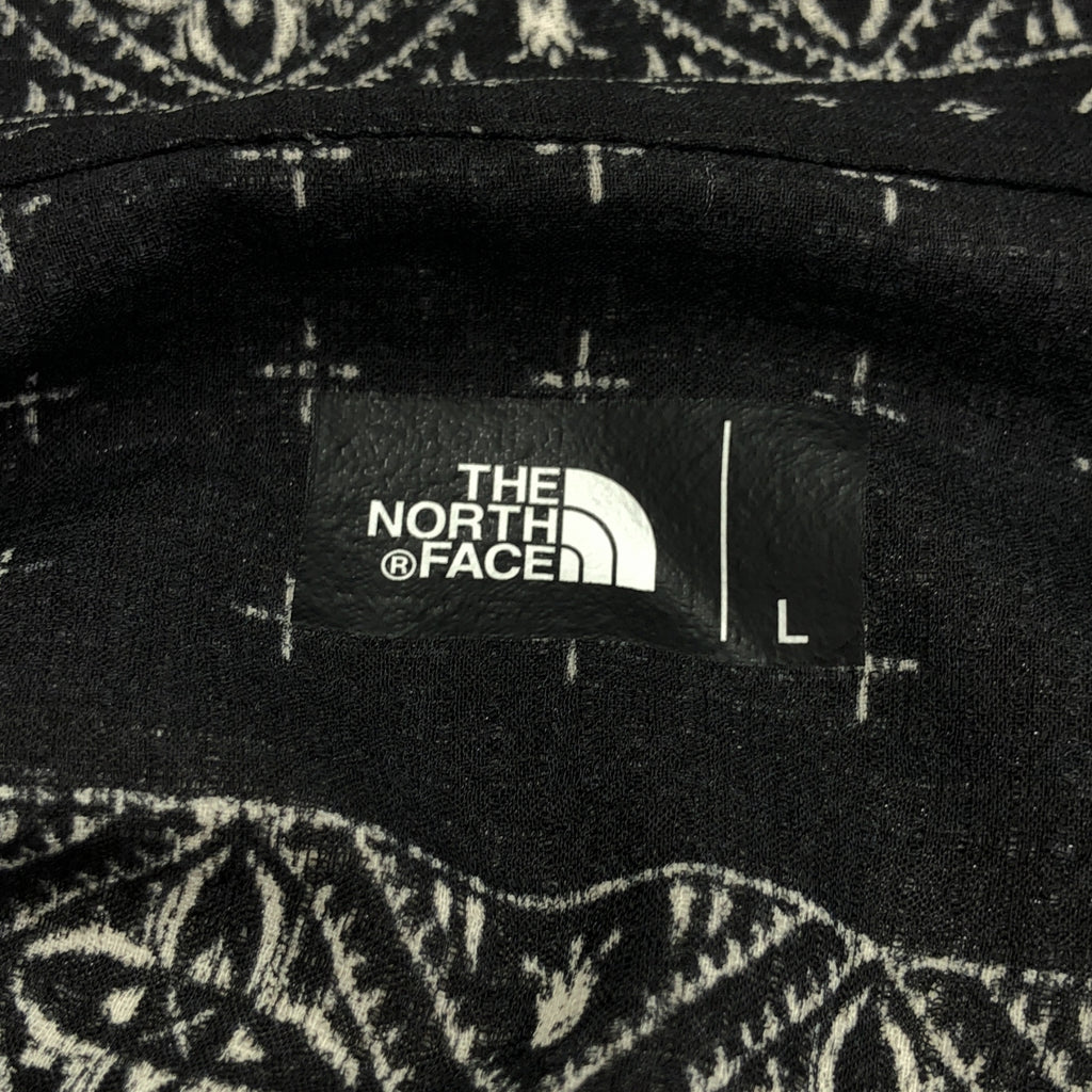 [新品] THE NORTH FACE / 北面 | 春夏攀岩夏季襯衫 佩斯利花紋 | L碼 | 黑色 | 男款