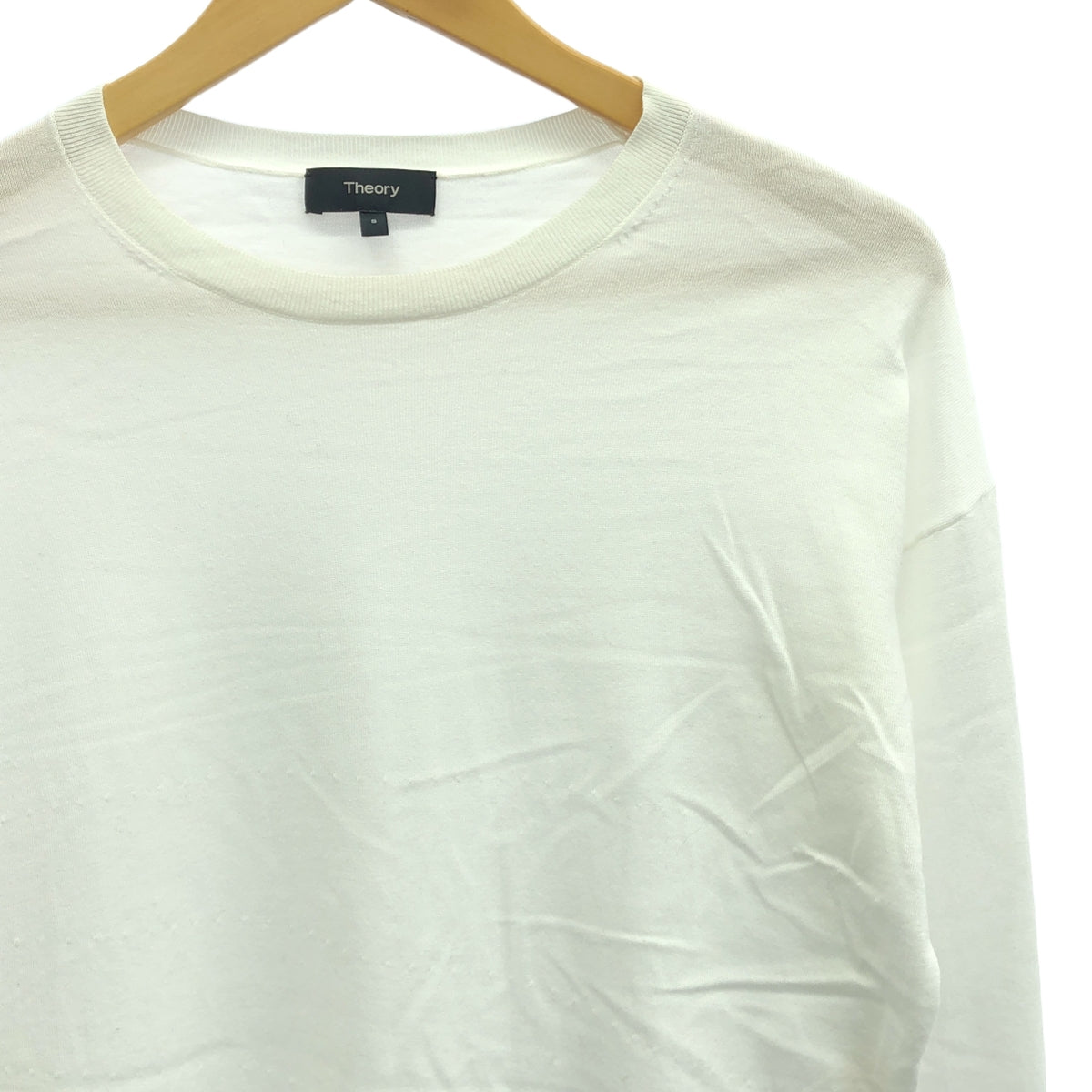 理論 |棉質不對稱針織套頭衫 | S |白色 |女性的