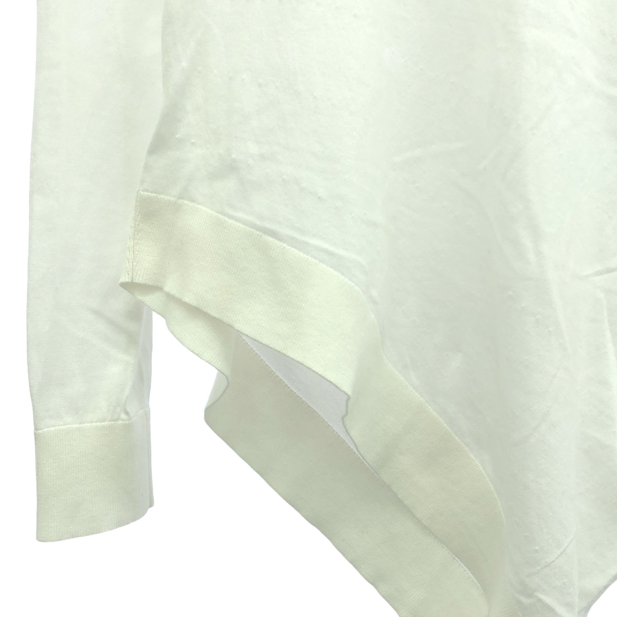 理論 |棉質不對稱針織套頭衫 | S |白色 |女性的