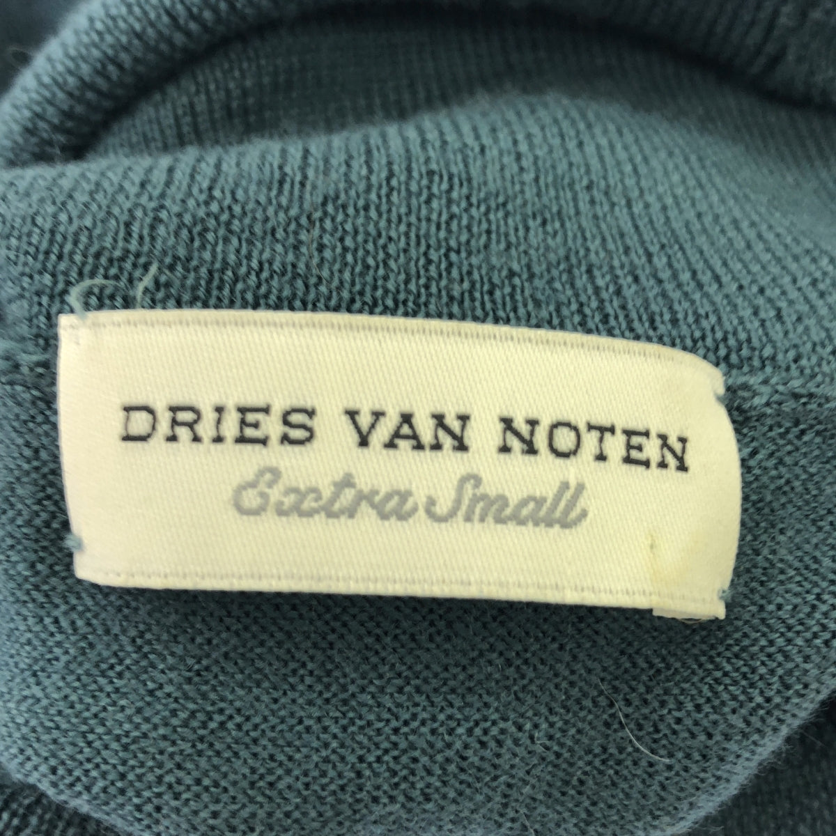 DRIES VAN NOTEN / ドリスヴァンノッテン | ウール タートルネック ニット プルオーバー | XS | ブルーグリーン | レディース