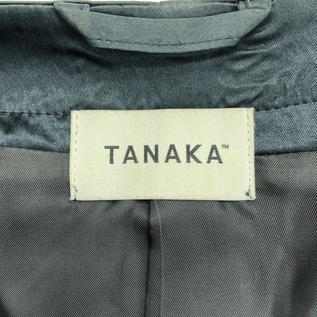 TANAKA / タナカ | NO COLLAR WORK JACKET サテン ノーカラー ワークジャケット | S | レディース