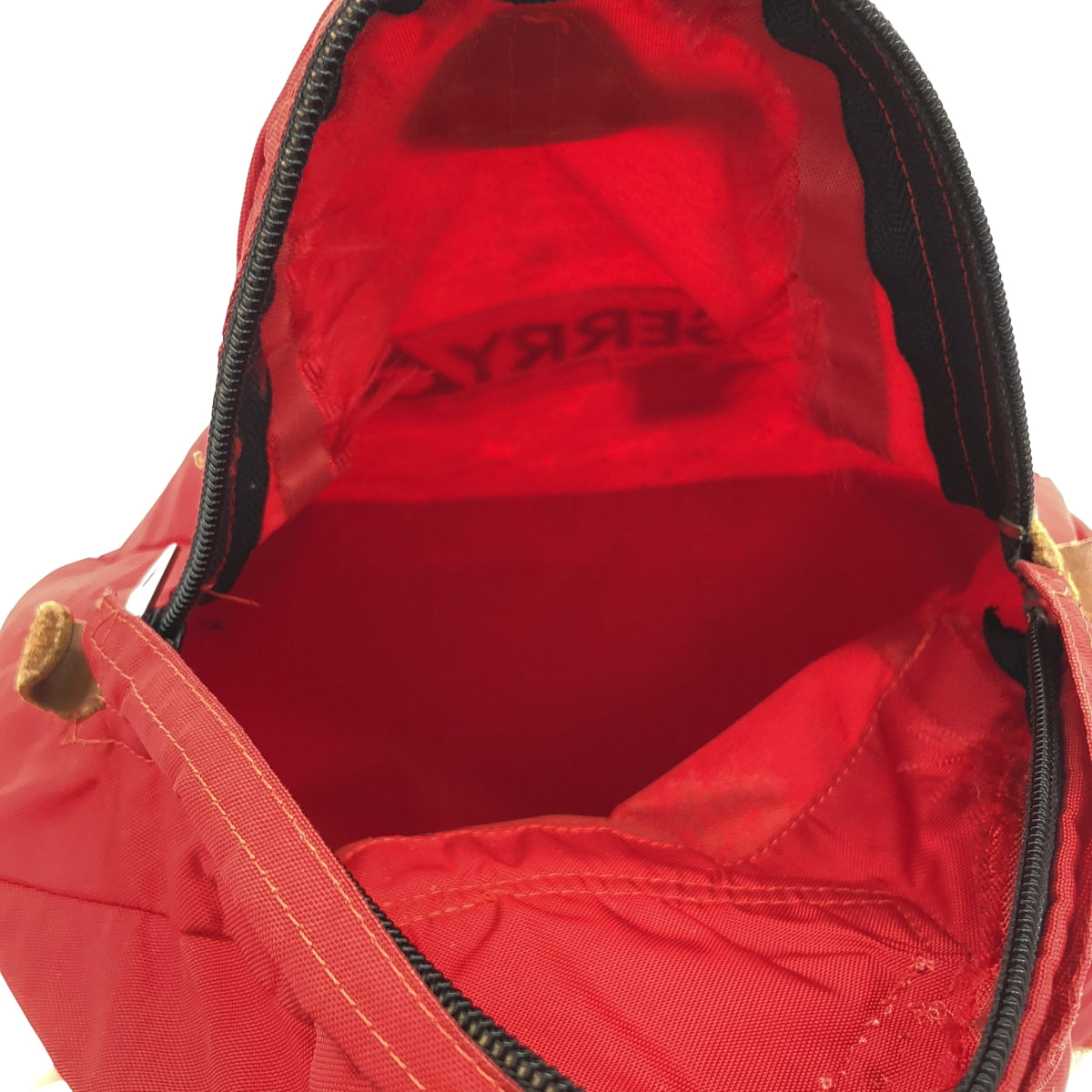 復古 / 復古服飾 | 80 年代復古 Gerry 雙層皮革背包，美國製造 | 紅色/棕色 | 男士