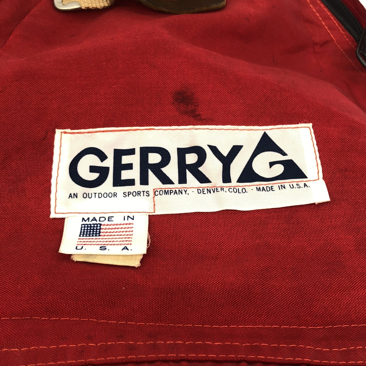 復古 / 復古服飾 | 80 年代復古 Gerry 雙層皮革背包，美國製造 | 紅色/棕色 | 男士