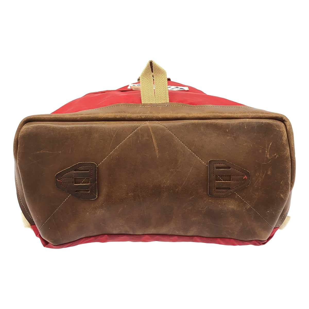 復古 / 復古服飾 | 80 年代復古 Gerry 雙層皮革背包，美國製造 | 紅色/棕色 | 男士