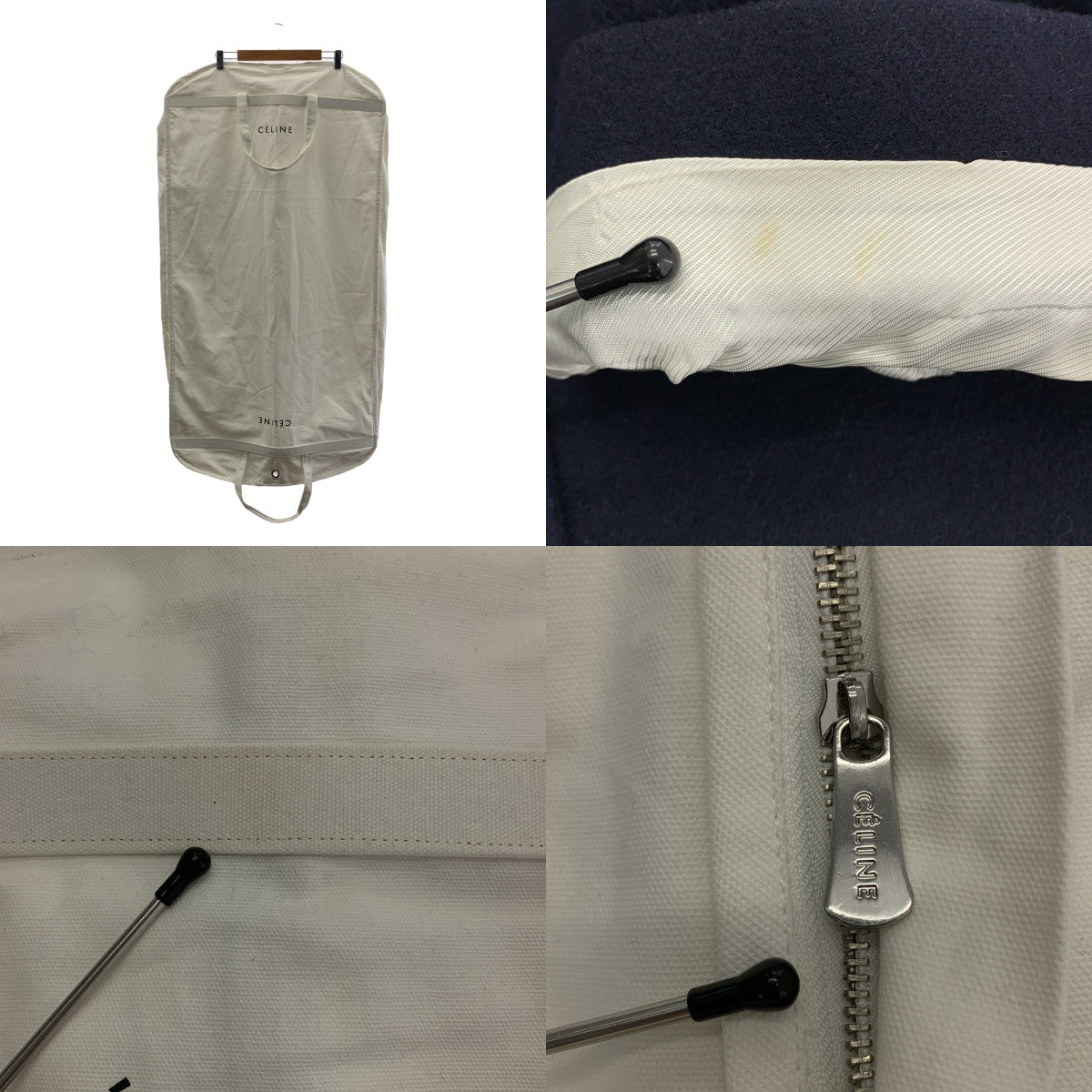 CELINE / セリーヌ | フィービー期 エッグクロンビーコート / 総裏地 | 38 | ネイビー | レディース